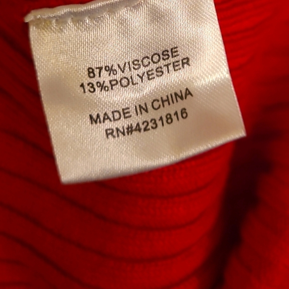 Dress RED HOT sweater dress long sleeved with ruffles at wrists size xl - Picture 5 of 7